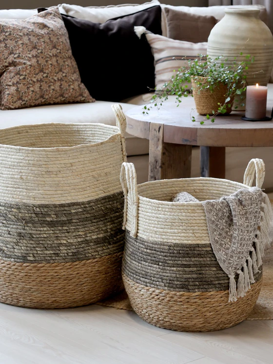 Aufbewahrungskorb-Set Chic Antique Korb Set Naturmaterialien