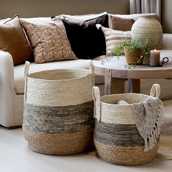 Aufbewahrungskorb-Set Chic Antique Korb Set Naturmaterialien