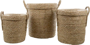 Aufbewahrungskorb-Set Chic Antique Korb mit Deckel Natur