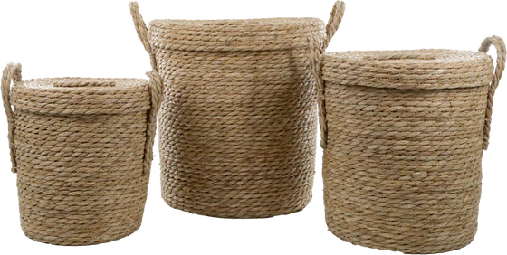 Aufbewahrungskorb-Set Chic Antique Korb mit Deckel Natur