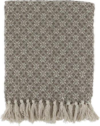 Wohndecke Chic Antique Aix Plaid Latte Creme Baumwolle Recycelt