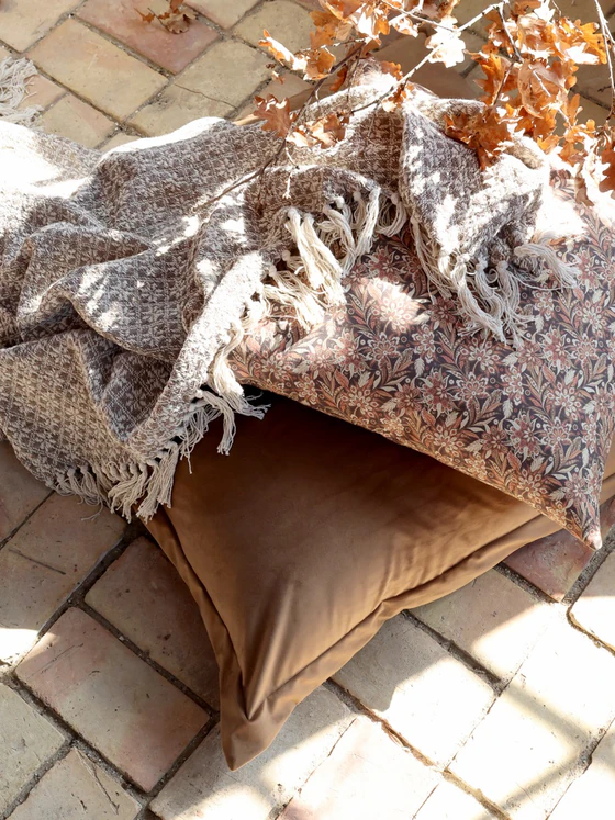 Kissenbezug Chic Antique Aix Blumenmuster Baumwolle 50x50 cm