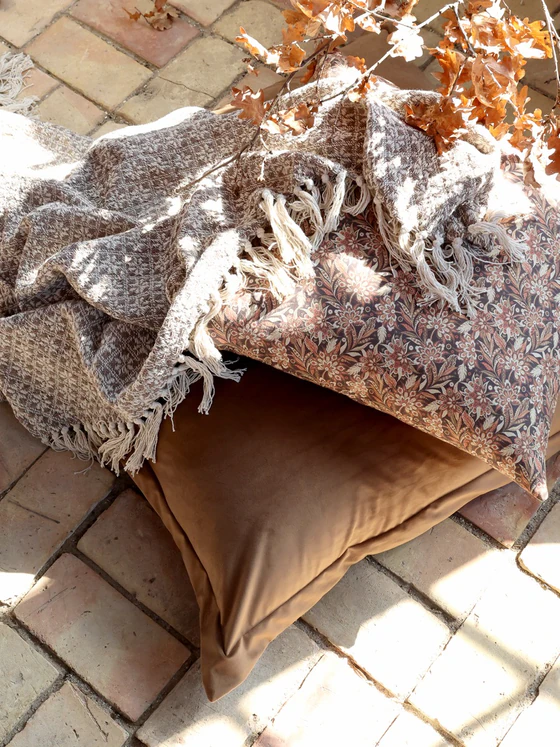 Kissenbezug Chic Antique Aix Blumenmuster Baumwolle 50x50 cm