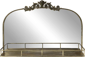 Wandspiegel mit Ablage Chic Antique – Vintage-Look, Antik Messing