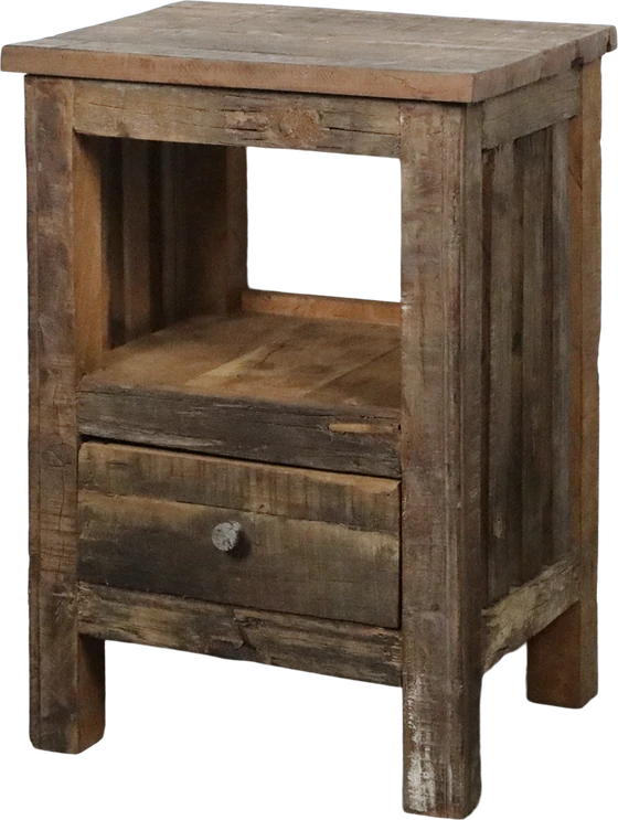 Beistelltisch mit Schublade Chic Antique Grimaud Recyclingholz