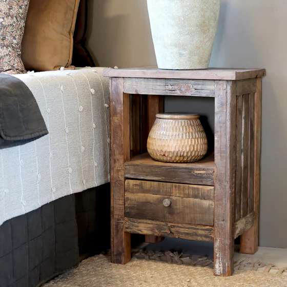 Beistelltisch mit Schublade Chic Antique Grimaud Recyclingholz
