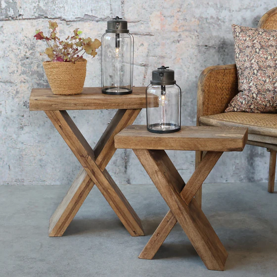 Beistelltisch Recyclingholz Chic Antique Grimaud – Rustikaler Unikat-Look