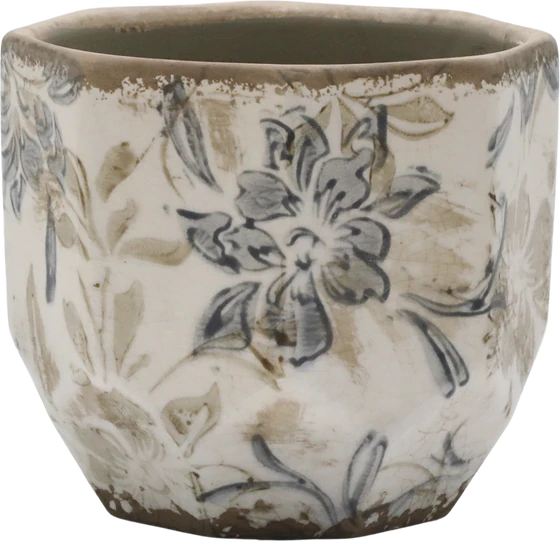 Übertopf Chic Antique Croix Keramik Creme – Handgefertigt
