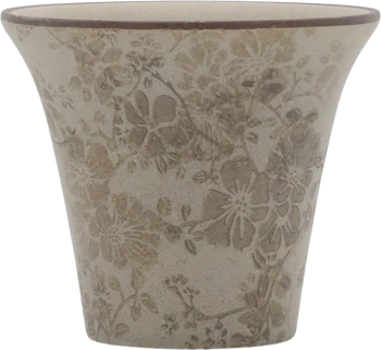 Dekorativer Blumentopf Chic Antique Melun Latte – Keramik, Skandi-Look