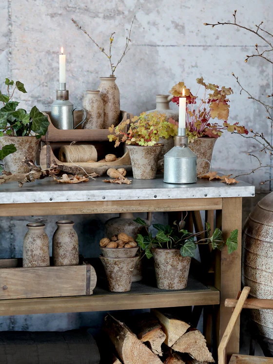 Dekorativer Blumentopf Chic Antique Melun Latte – Keramik, Skandi-Look