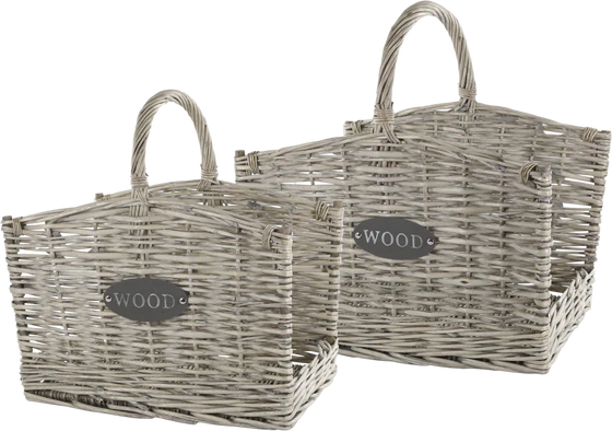 Korb-Set mit Henkeln Chic Antique – Handgefertigt aus Weide Natur