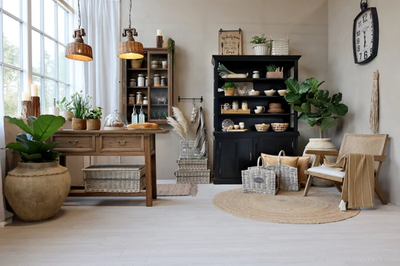 Korb-Set mit Henkeln Chic Antique – Handgefertigt aus Weide Natur