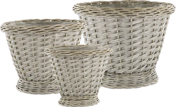 Korb-Set mit Plastikeinsatz Chic Antique Natur 3er-Set Weide