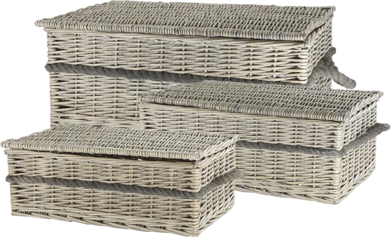 Aufbewahrungskorb-Set Chic Antique Natur Vintage-Look 3er