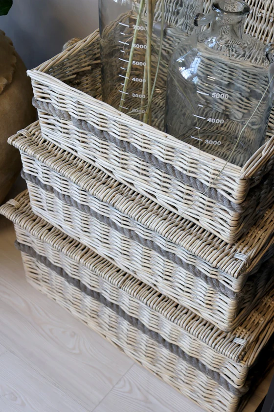 Aufbewahrungskorb-Set Chic Antique Natur Vintage-Look 3er