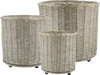 Korb-Set mit Rollen Chic Antique Natur 3er-Set Weide