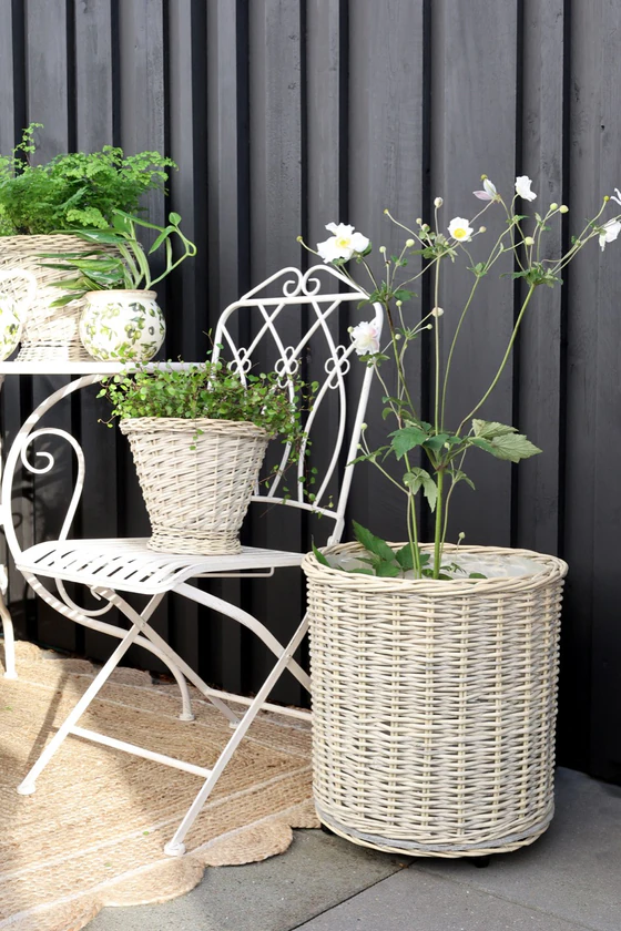 Korb-Set mit Rollen Chic Antique Natur 3er-Set Weide