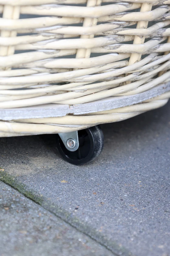 Korb-Set mit Rollen Chic Antique Natur 3er-Set Weide