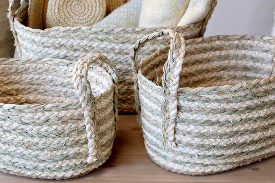 Aufbewahrungskorb-Set Chic Antique Korb Set 3 handgefertigt