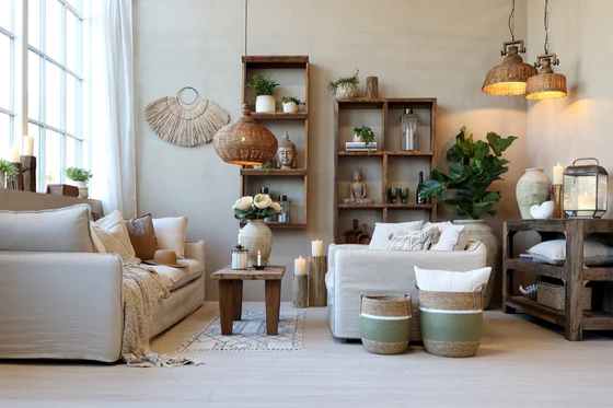 Aufbewahrungskorb-Set Chic Antique Korb Set 2 Handgefertigt Natur