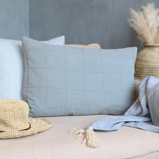 Kissenbezug Chic Antique Aix Vintage Sky Blue Baumwolle