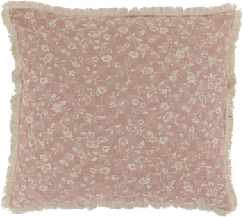 Kissenbezug Chic Antique Aix Rosa Wildrosen Quasten Vintage
