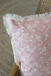 Kissenbezug Chic Antique Aix Rosa Wildrosen Quasten Vintage