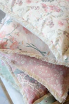 Kissenbezug Chic Antique Aix Rosa Wildrosen Quasten Vintage