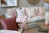 Kissenbezug Chic Antique Aix Rosa Wildrosen Quasten Vintage