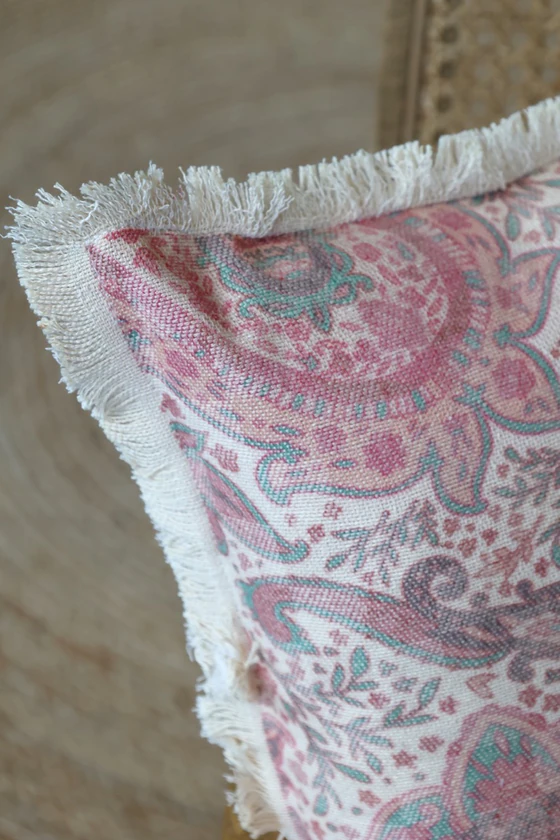 Kissenbezug Chic Antique Aix Paisley Fransen 50x50 cm