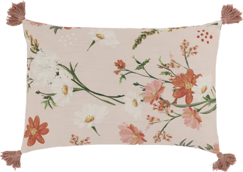 Dekorativer Kissenbezug Chic Antique Aix Rosa Quasten 60x40 cm