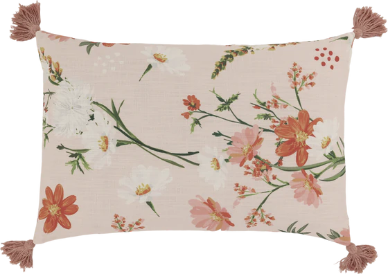 Dekorativer Kissenbezug Chic Antique Aix Rosa Quasten 60x40 cm