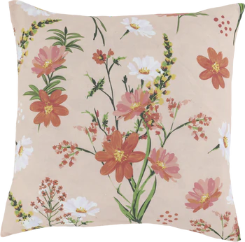 Kissenbezug 50x50 Rosa Baumwolle Chic Antique Aix Blumenmuster