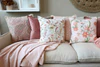 Kissenbezug 50x50 Rosa Baumwolle Chic Antique Aix Blumenmuster