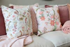 Kissenbezug 50x50 Rosa Baumwolle Chic Antique Aix Blumenmuster