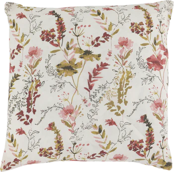 Kissenbezug Chic Antique Aix Wildblumen 50x50 Creme Baumwolle