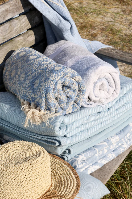 Steppdecke Chic Antique Aix Quilt sky blue Baumwolle