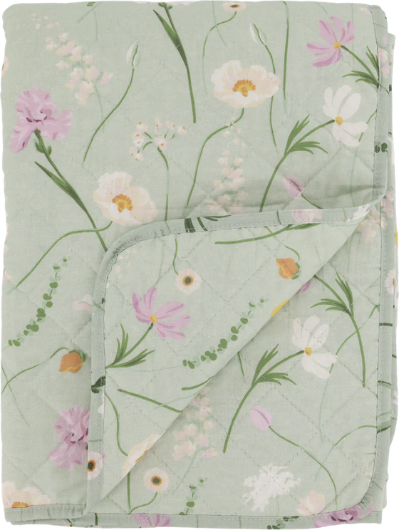 Tagesdecke Chic Antique Aix Quilt Blumen Baumwolle Grün