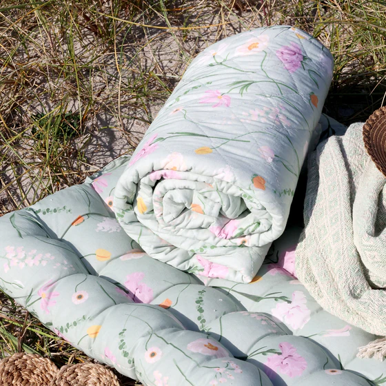 Tagesdecke Chic Antique Aix Quilt Blumen Baumwolle Grün