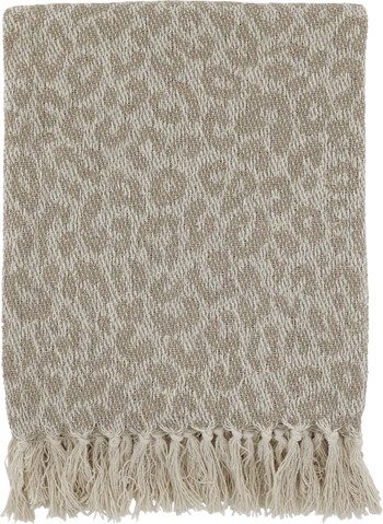 Wohndecke Chic Antique Aix Plaid Leopardmuster nachhaltig