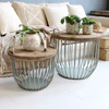 Beistelltisch-Set Chic Antique Sofatisch Holzdeckel 2er-Set