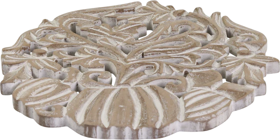 Dekorativer Untersetzer Chic Antique Tours 20cm Natur MDF