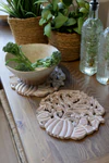 Dekorativer Untersetzer Chic Antique Tours 20cm Natur MDF