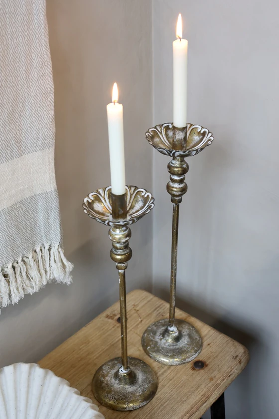 Kerzenständer für Stabkerzen Chic Antique Vire 40 cm Metall