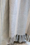 Wohndecke Chic Antique Aix Plaid Grau Blau Nachhaltig 150x130