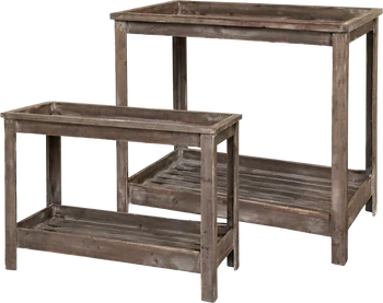 2-teiliges Beistelltisch-Set Chic Antique natur Kiefernholz