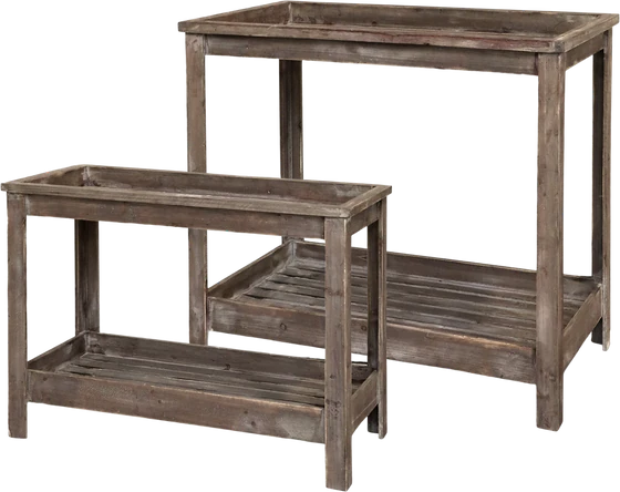 2-teiliges Beistelltisch-Set Chic Antique natur Kiefernholz