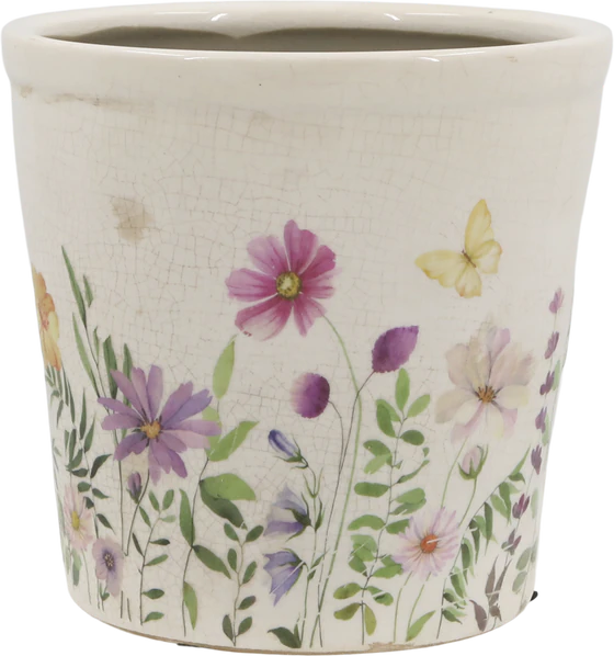 Dekorativer Blumentopf Creme Chic Antique Avignon Keramik