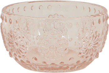 Teelichthalter Glas Rosa Chic Antique – Handgefertigt Unikat