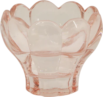 Teelichthalter Glas Chic Antique Blume Rosa – Romantisches Design